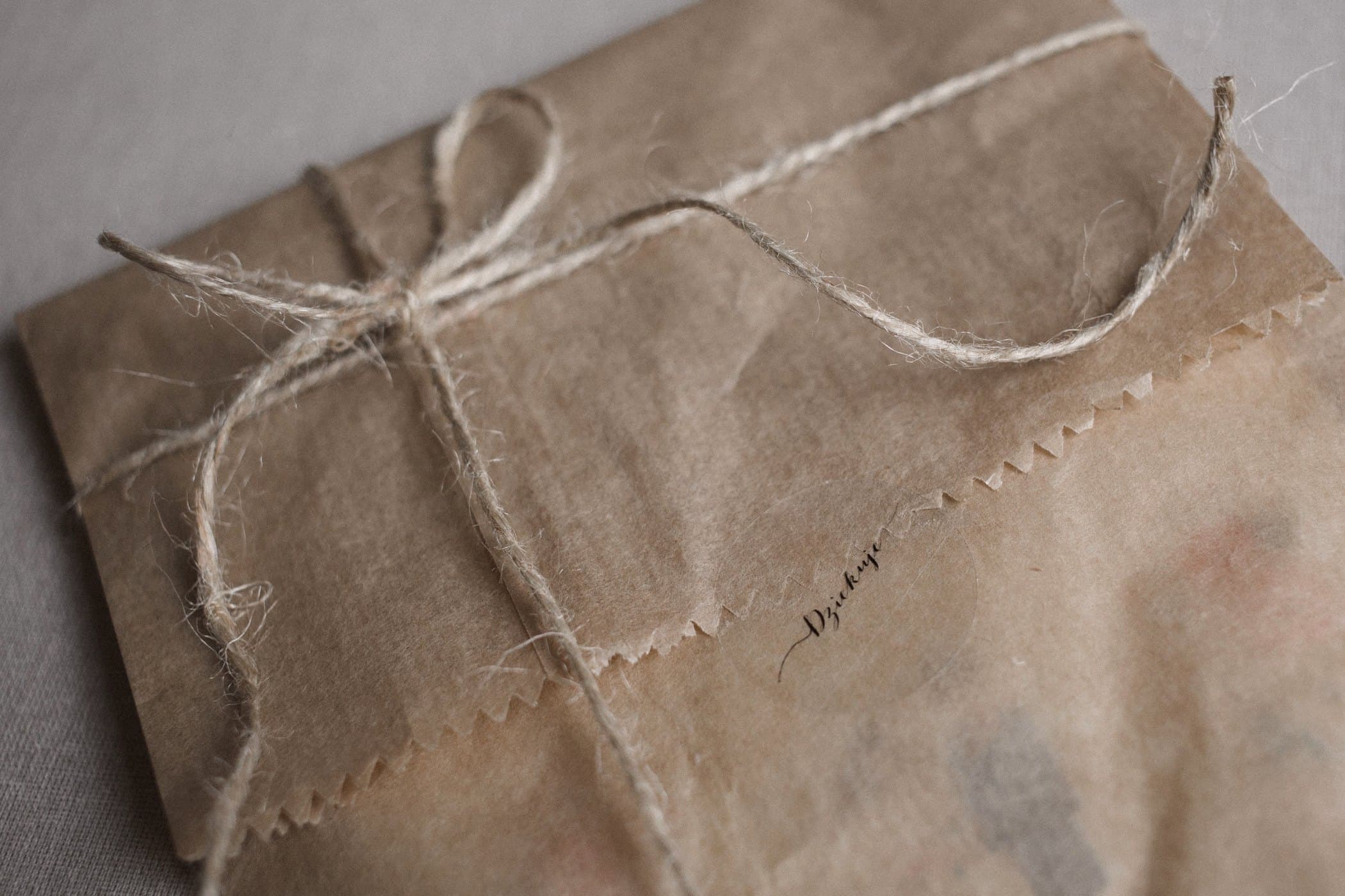 Close view of brown kraft paper showing its fibres